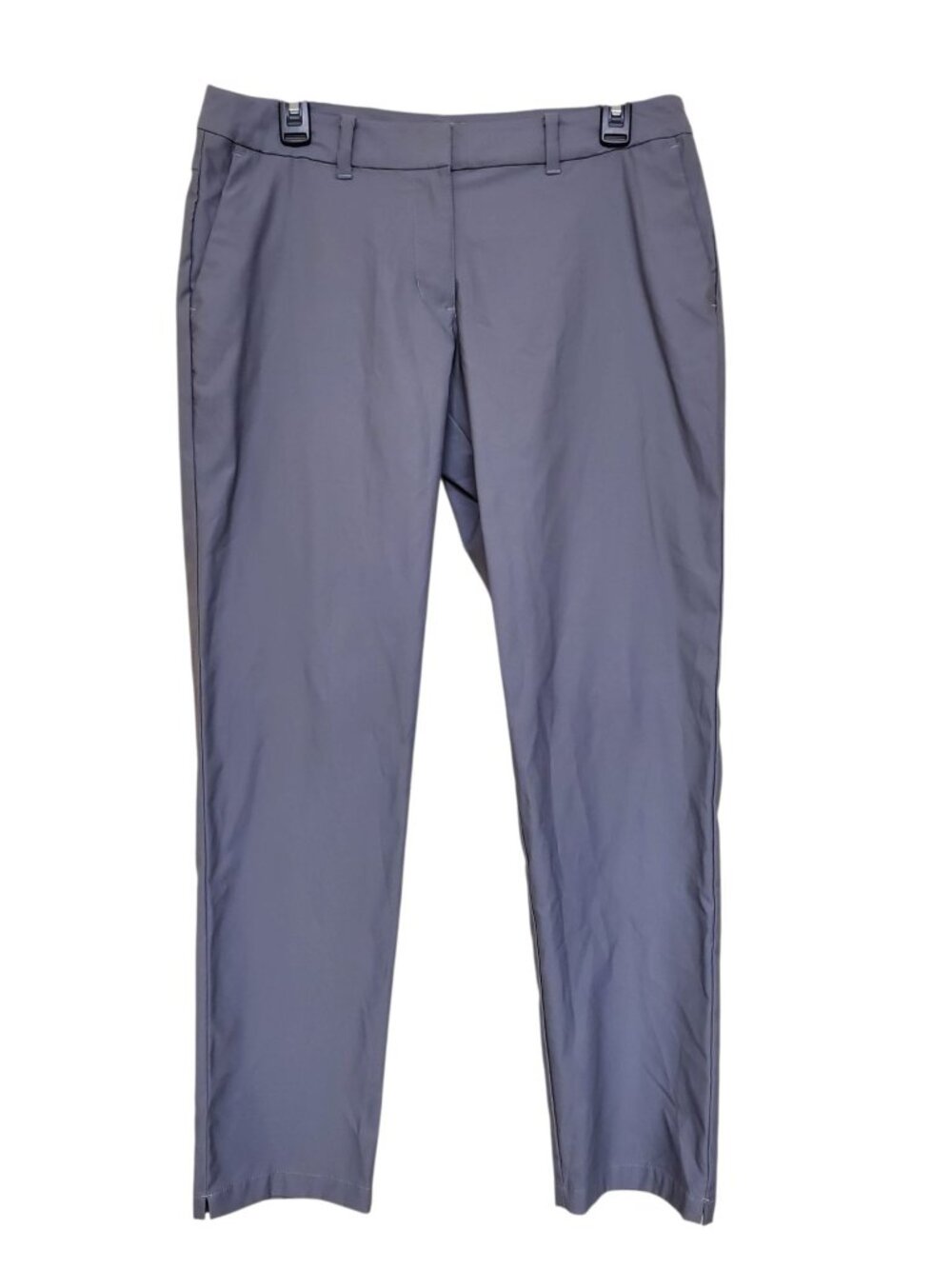 Nike Dri-Fit Women's Gray Flat Front Notched Ankle Straight Leg Golf Pants 8 / M